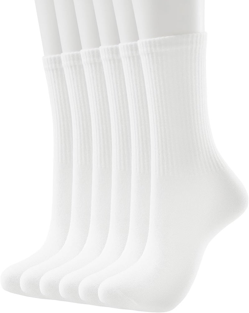 SHIZEN Womens Crew Socks 3-12 Pairs Pack Size 6-11 - Image 1